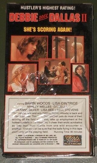 Vintage Debbie Does Dallas II 2 VHS Video Movie Tape 1982 2