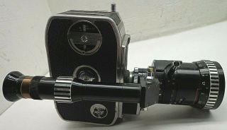 Bolex Paillard C8L Movie Camera 8mm w/Variogon 8 - 48MM 1:1.  8 F/1.  8 Lens 3