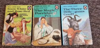Vintage Ladybird Series 606d Well Loved Tales 3 Books Laminated Boards