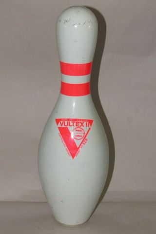 Vintage Vultex Ii Wibc - Abc Plastic Coated Bowling Pin Alley Wood Center