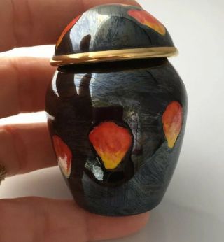 Vintage Miniature Ginger Jar By Crummles And Poole Pottery Galaxy Design
