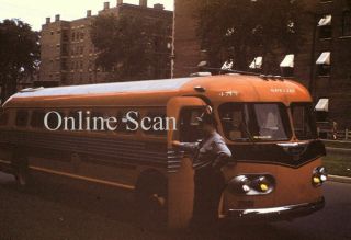 Vintage 1947 35mm Slide Special Bus Ottawa To Montreal Canada,  Photograph Photo