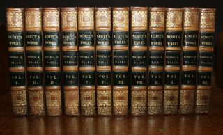 1823 The Novels And Tales Of Sir Walter Scott 12 Volumes Regency Binding