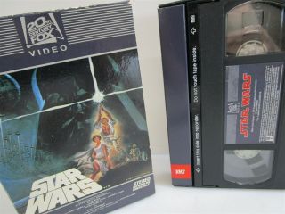 Star Wars Vintage 1982 VHS Release Slide Out Tray Packaging 80 ' s Movie 2