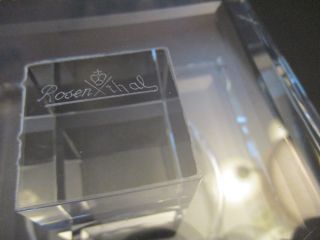 Vintage Rosenthal Art Deco Crystal Candle Holder /Pedestal - - Signed Rosenthal 2