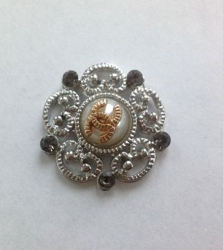 Vintage Chanel Silver Flower Buttons Size 20mm