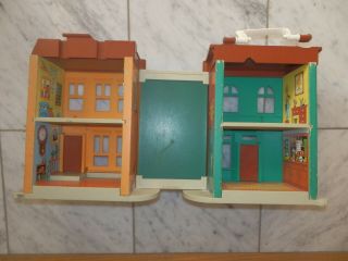 Vintage Fisher Price Little People Play Family Sesame Street House 938