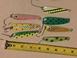 Vintage Luhr Jensen 44 Flutter Trolling Spoon 7pk Hard To Find Walleye Salmon