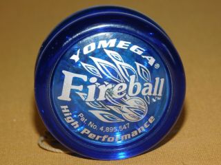 Vintage Toy Yomega Blue Fireball High Performance Yo Yo