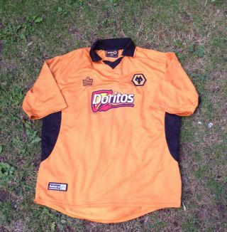 Wolves Wolverhampton Wanderers Home Vintage Retro Admiral 2002/2004 Shirt Large