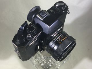 Yashica FX - 1 Black Electro 35mm W/Yashica ML50mm f1.  7 lens - Soligar 1:3.  8 85 - 135 3