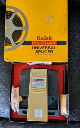 Vintage Kodak Presstape Universal Splicer 8mm 8 16mm Some Tape