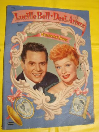 Vintage 1953 Whitman I Love Lucy Lucille Ball Desi Arnaz Coloring Book
