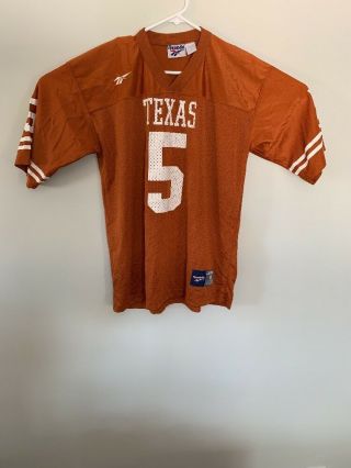 Vintage Reebok University Of Texas Football Kids Jersey Size Xl - Great Cond.