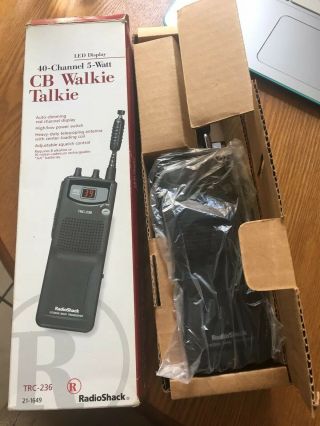 Vintage 1997 Radio Shack Cb Walkie Talkie Trc - 236,  Dummy Batteries Hard To Find