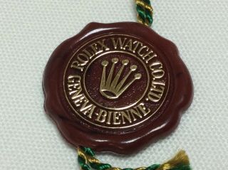 Vintage Rolex Officially Certified Swiss Chronometer Hang Tag,