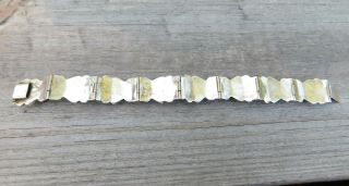 VINTAGE MEXICO SIGNED STERLING SILVER 925 GREEN ONYX BRACELET 8