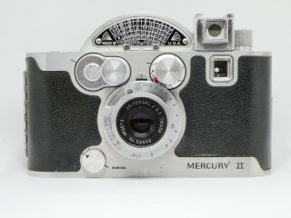 Univex Mercury Ii Model Cx 1/2 Frame 35mm Film Camera Circa 1946