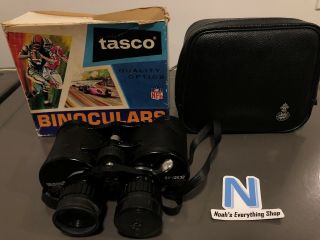 Vintage Tasco 1972 Nfl Binoculars 6x12x32 Field With Case & Box