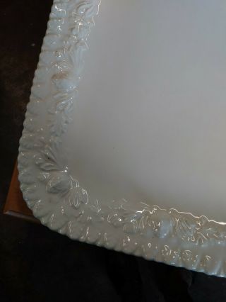 CWC White Floral Platter Made In Italy Vintage Fruit Serving Platter 3