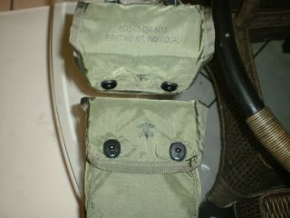 Two 1980 Vintage Us Army Issue Individual First Aid Kits