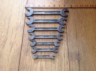 7 Vintage Reform 1/2 " To 1/16 " Whitworth Open Ended Spanners.