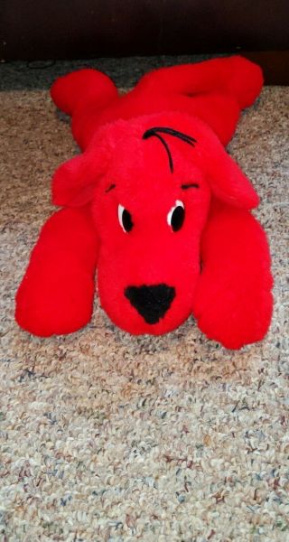 Vintage 1997 Scholastic Clifford The Big Red Dog Stuffed Plush Animal Toy 21 "