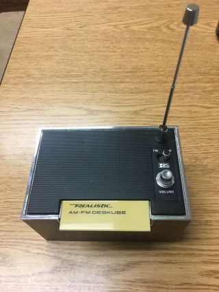 Vintage Realistic Am/fm Table Radio.  Model.  12 - 184