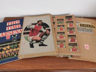 4 X Vintage Arsenal Scrapbooks From The 1970 