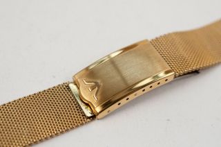 Nos Vintage Jb Champion 10k Gold Plate Wittnauer Milanese Watch Band Strap 20mm