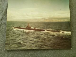 Vintage Color Photo Uss Spot • Ss - 413 Submarine Us Navy