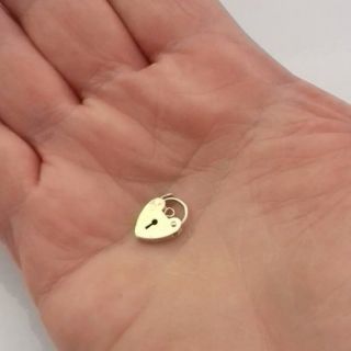 VINTAGE 9ct Gold Heart Padlock Fastener Clasp Findings Craft 0.  7g Not Scrap 5