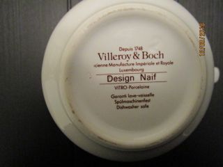 Large 18 oz vintage Villeroy and Boch pitcher Naif Design 3