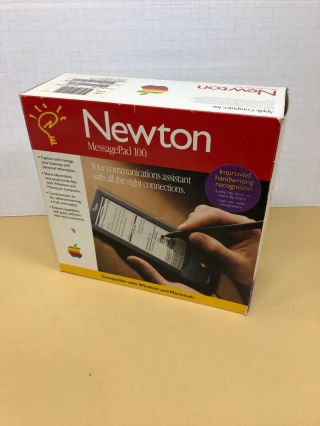 Apple Newton Messagepad 100 Model H1000 W/ Flash Card,  Manuals,  Box