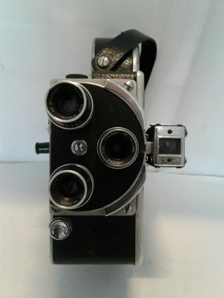 Bolex Paillard H8 Supreme 8mm Film Camera,  3 Lenses,  Carrying Case 2