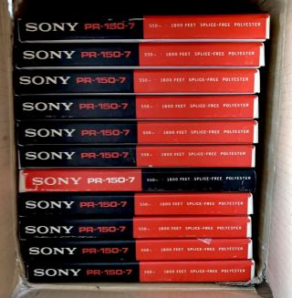 Sony Pr - 150 - 7 Reel To Reel Tapes Box Of 11 550m 1800 Feet Blank
