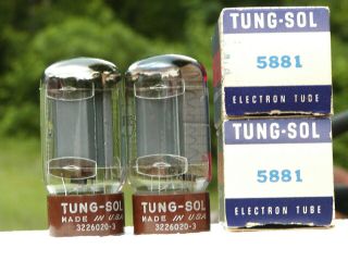 Matched Tung - Sol 5881/6l6wgt Nos/nib Vacuum Tubes Matching Codes 3226020 - 3