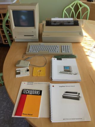 Apple Macintosh Se M5011,  Apple Keyboard,  Mouse,  & Image Writer Printer