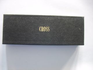 Vintage Boxed Cross CLASSIC BLACK Ballpoint Pen Gold Trim 2502 Red Flag logo 3