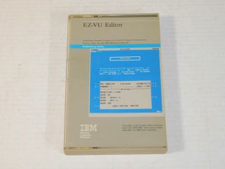 Vintage 1985 Ibm Ez - Vu Editor Desktop Computer Programming Software 5.  25 " Disk