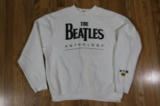 Vtg The Beatles Anthology Crewneck Sweatshirt Size Xl Apple Best Buy 90’s