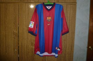Barcelona Fc Nike Vintage Football Shirt Home 1998/1999 Soccer Jersey Size Xl