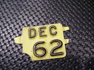 Vintage 1962 Model Year Auto Tag License Plate Emblem Gm Ford Dodge Chevy Part