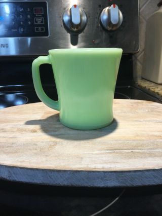 Vintage Fire King Oven Ware Jadeite Green Mug Cup - Set Of 2