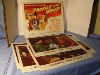 Vintage 1957 Saddle In The Wind Western Movie Lobby Card Set