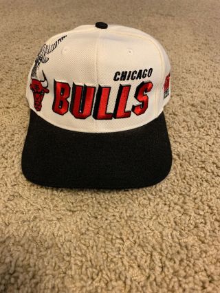 Vintage Sports Specialties Chicago Bulls Shadow Script Wool Snapback Hat Cap