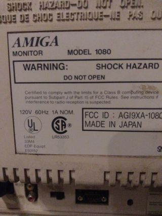 Vintage Amiga Model 1080 Monitor 8