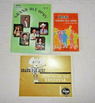 3 Vintage Grand Ole Opry History Picture Books Wsm 1957 - 1964