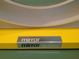 Vintage Mod 1970 ' s Round Yellow & White Lighted Clairol Makeup Mirror Magnified 2