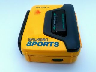 Vintage Sony Sports Walkman Cassette Player Wm - A53 Tape Yellow Close To